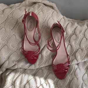 SARA JESSICA PARKER PINK LEATHER SHOES HEELS